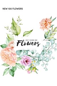 100 Flowers Coloring Book