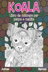 Libro da colorare per penne e matite - Mandala - Animale - Koala