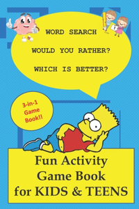 Fun Activity Game Book for Kids & Teens