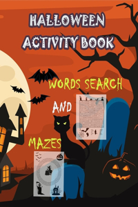 Halloween Activity Book Words Search and Mazes