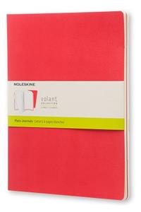 Moleskine Extra Large Volant Geranium Red/scarlet Red Plain Journal