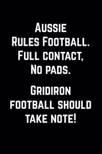 Gift Notebook for Australian Football Players, Medium Ruled Journal - Aussie Rules