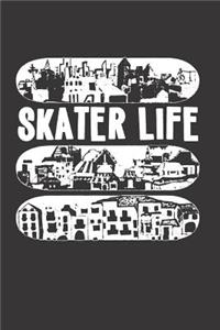 Skater Notebook Sk8 Skateboard lined Diary 6x9 Journal Longboard Punk School Funny