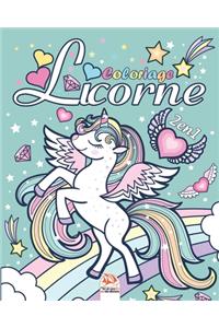 Licorne - 2 en 1: Livre de Coloriage Pour les Enfants de 4 à 12 Ans - 2 livres en 1