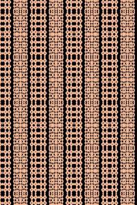 Black and Peach Intricate Pattern Notebook