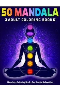 50 Mandala Adult Coloring Book