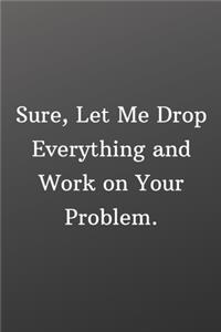 Sure Let Me Drop Everything and Work on Your Problem