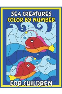 Sea Creatures Color By Number For Children