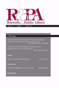 Rhetoric & Public Affairs 19, No. 1
