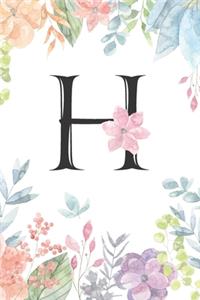 Monogrammed Floral H Journal by Crazy Beautiful Designs