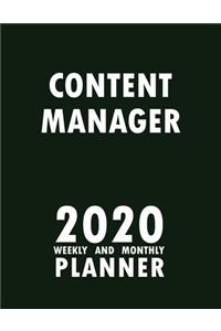 Content Manager 2020 Weekly and Monthly Planner