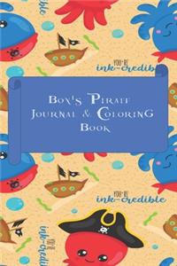 Boy's Pirate Journal & Coloring Book