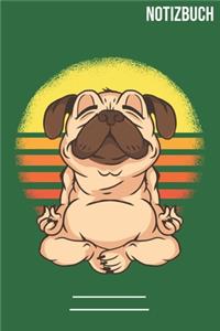 Notizbuch Liniert Yoga Mops