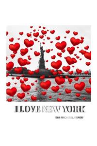 I love New York statue of liberty Valentine's edition red hearts creative blank journal