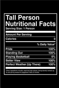 Tall Person Nutritional Facts
