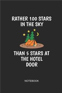 Rather 100 Stars in the Sky Than 5 Stars at the Hotel Door Notebook