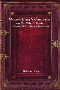 Matthew Henry's Commentary on the Whole Bible