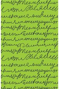 Journal Notebook Scribbly Writing Black and Green