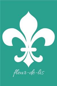 fleur-de-lis - Persian Green Blank Notebook