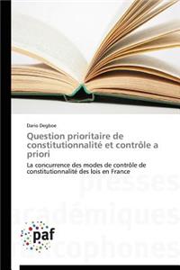 Question Prioritaire de Constitutionnalité Et Contrôle a Priori