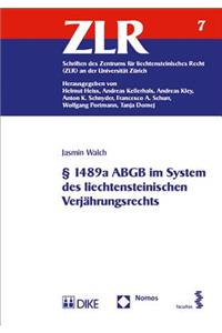 1489a Abgb Im System Des Liechtensteinischen Verjahrungsrechts