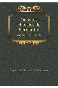 Oeuvres Choisies de Bernardin de Saint-Pierre