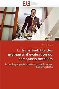 La Transférabilité Des Méthodes d''évaluation Du Personnels Hôteliers