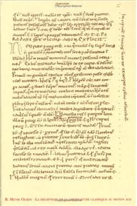 La Reception de La Litterature Classique au Moyen Age