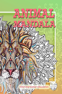 Animal mandala coloring books for adults. Coloring books relaxation