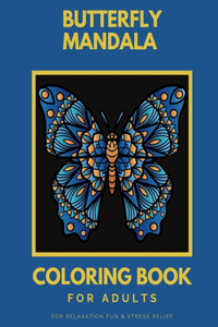Butterfly Mandala Coloring Book For Adults