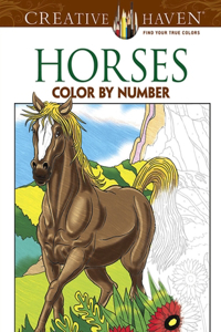 Creative Haven Horses Color by Number