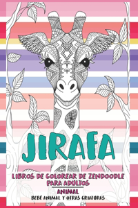Libros de colorear de Zendoodle para adultos - Bebé animal y otras criaturas - Animal - Jirafa