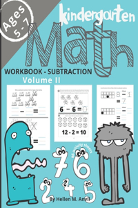 Kindergarten Math Subtraction Workbook Age 5-7