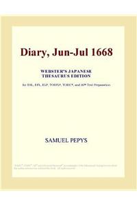 Diary, Jun-Jul 1668 (Webster's Japanese Thesaurus Edition)