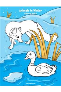 Animals in Winter Coloring Book 1