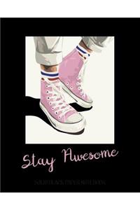Stay Awesome - Solid Black Paper Notebook