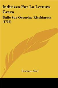 Indirizzo Pur La Lettura Greca