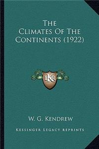 The Climates Of The Continents (1922)