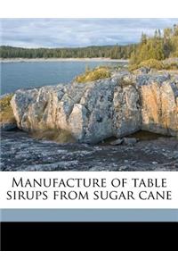 Manufacture of Table Sirups from Sugar Cane