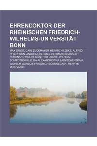 Ehrendoktor Der Rheinischen Friedrich-Wilhelms-Universitat Bonn