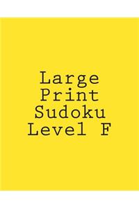 Large Print Sudoku Level F