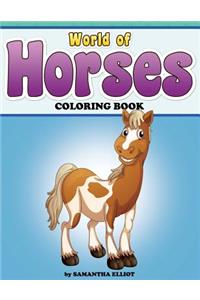 World Of Horses Coloring Book