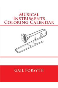 Musical Instruments Coloring Calendar