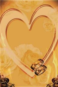 Wedding Rings on a Heart Journal: 150 Page Lined Notebook/Diary