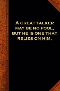 2020 Daily Planner Ben Franklin Quote Great Talker Vintage Style 388 Pages