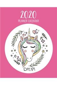 Dream 2020 Unicorn Calendar Planner