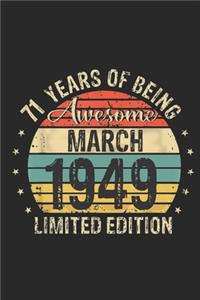 Born March 1949 Limited Edition Bday Gifts