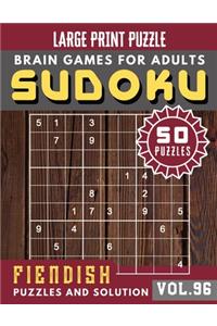 Sudoku for adults: sudoku hard level - Sudoku Hard difficulty for Senior, mom, dad Large Print