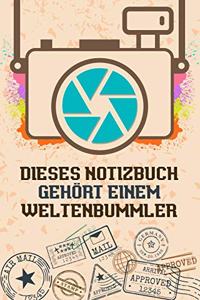 Dieses Notizbuch gehört einem Weltenbummler