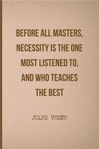 Before All Masters, Necessity Is The One Most Listened To, And Who Teaches The Best